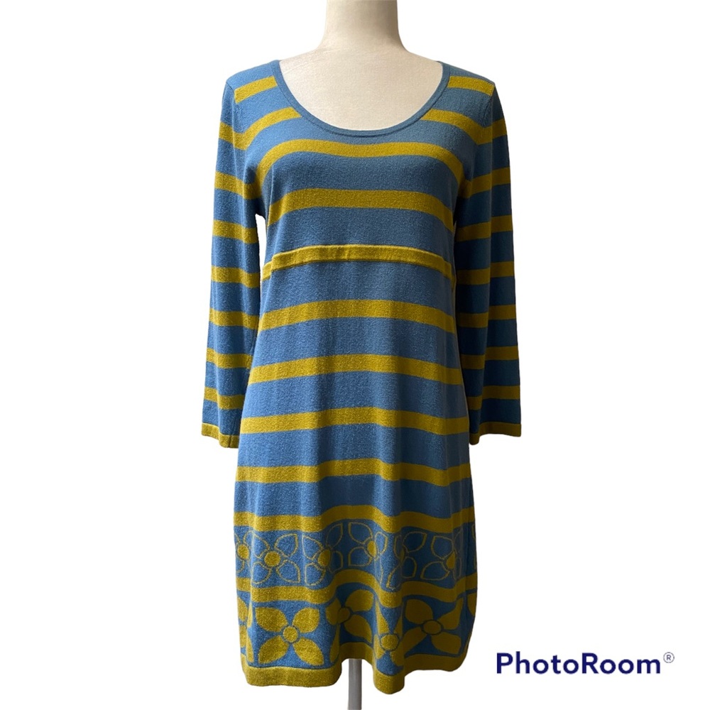 Boden Striped & Floral Sweater Dress, Size 8